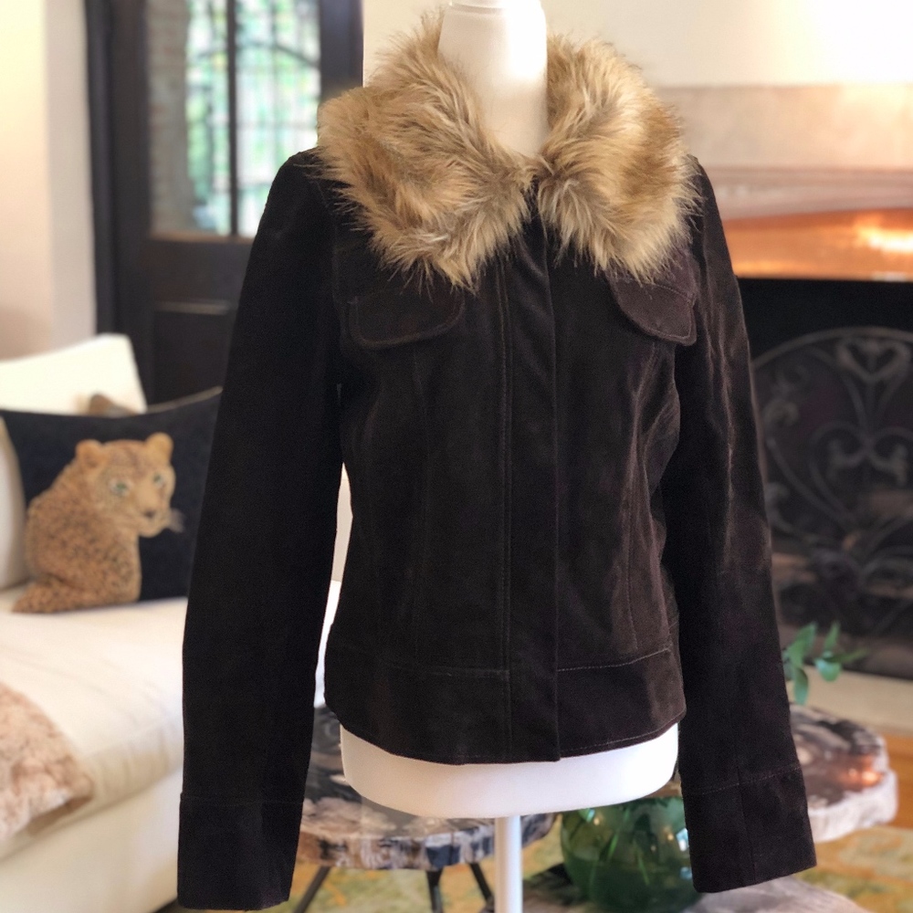 CASLON Brown Leather Jacket